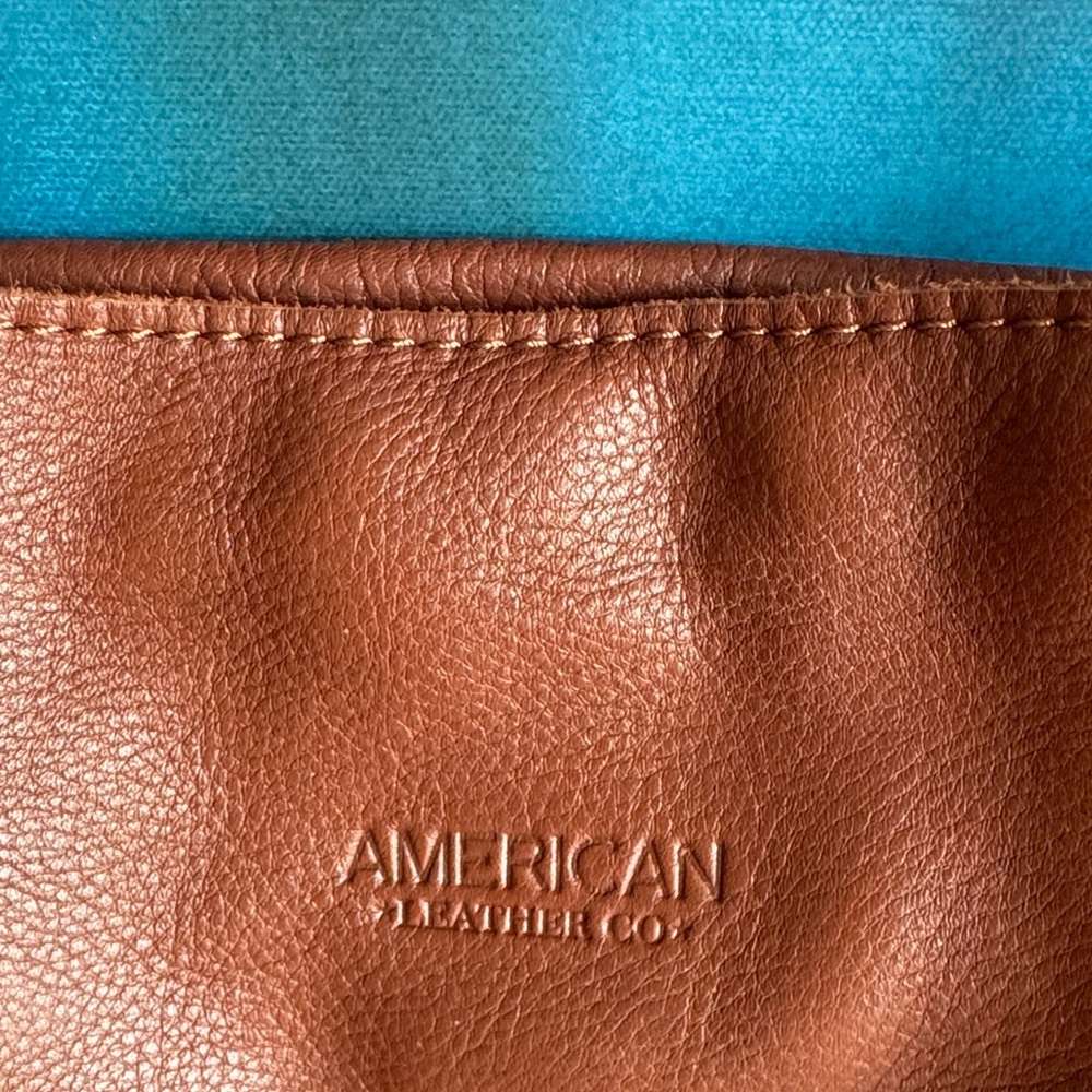 American Leather Liberty Shopper Tan Shoulder Bag - Picture 2 of 16